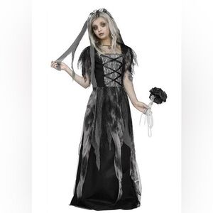 Halloween cemetery Bride girls’ Costume  🖤🩶